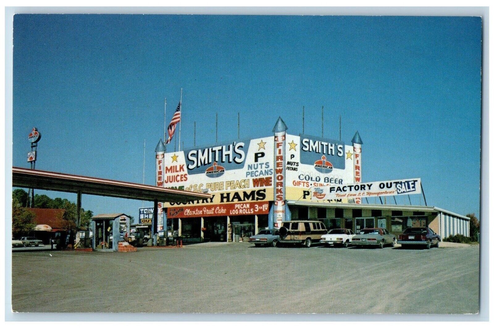 Santee South Carolina Postcard Smith's American Junction c1960 Vintage Antique