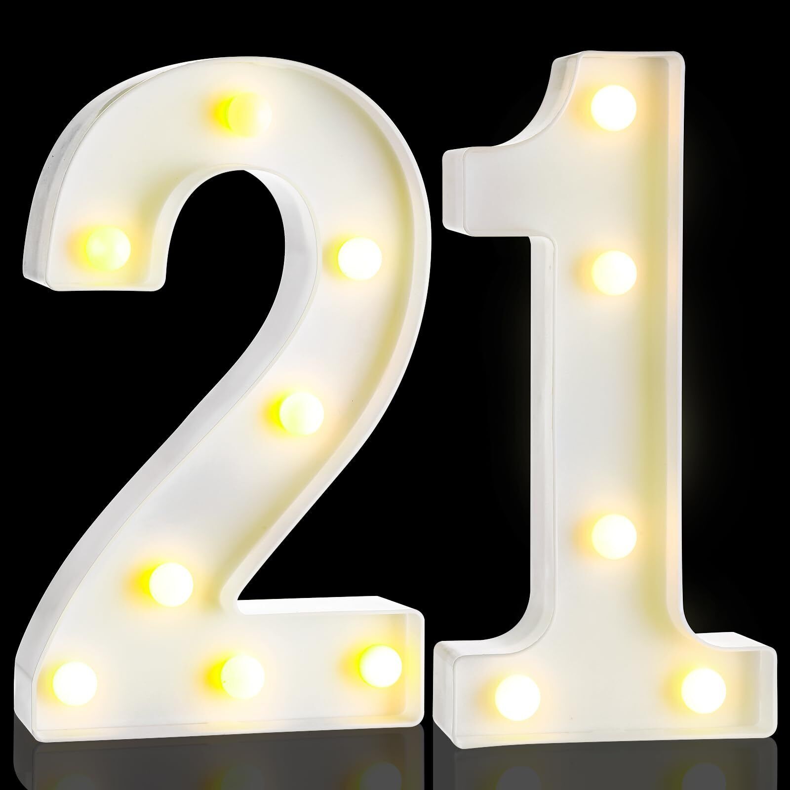 8.7\'\' Decorative LED Light up Numbers Light up Number Sign for Night Party De...