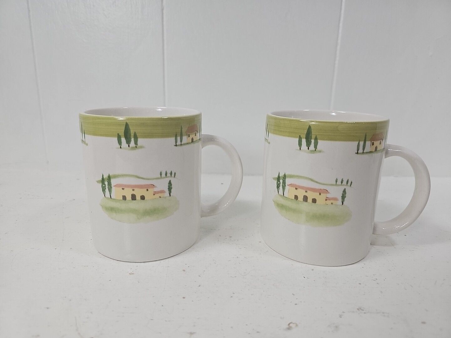 Set Of 2 Discontinued Farberware Santa Barbara Coffee Mugs Beautiful and Stylish