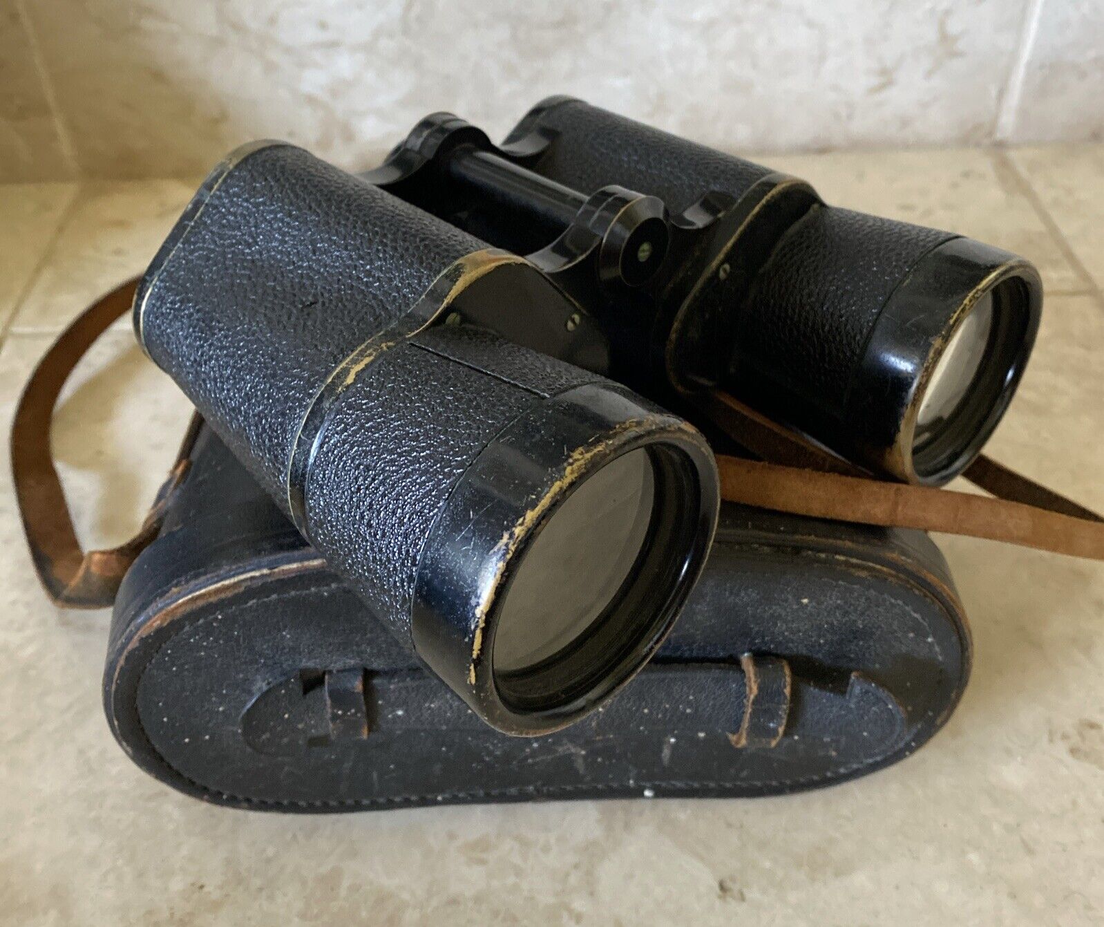 WW2 1943 Binoculars US Navy BUSHIPS 35 Mod 1 - 7x50 National Instruments Texas