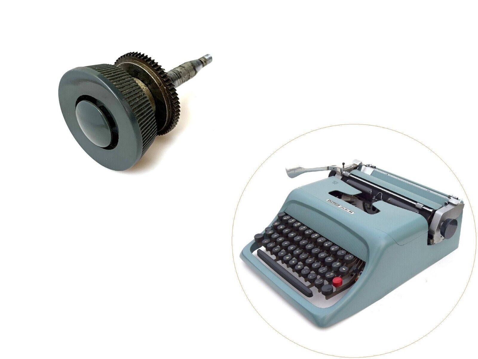 Left Platen Knob for Olivetti Studio 44 Typewriter Part Vtg Underwood Carriage