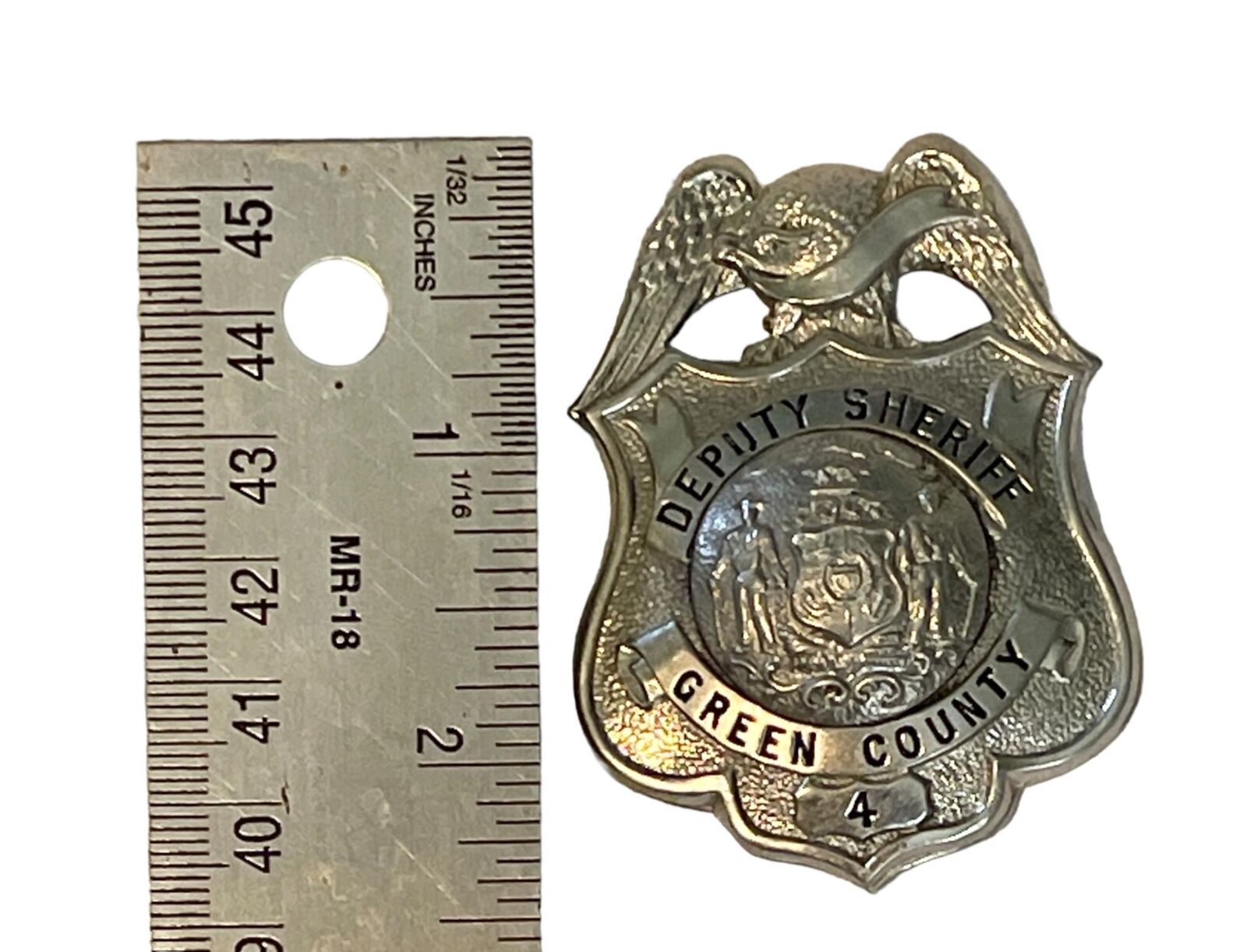 Vintage Obsolete Badge Deputy Sheriff Green County 4 Whitehead & Hoag