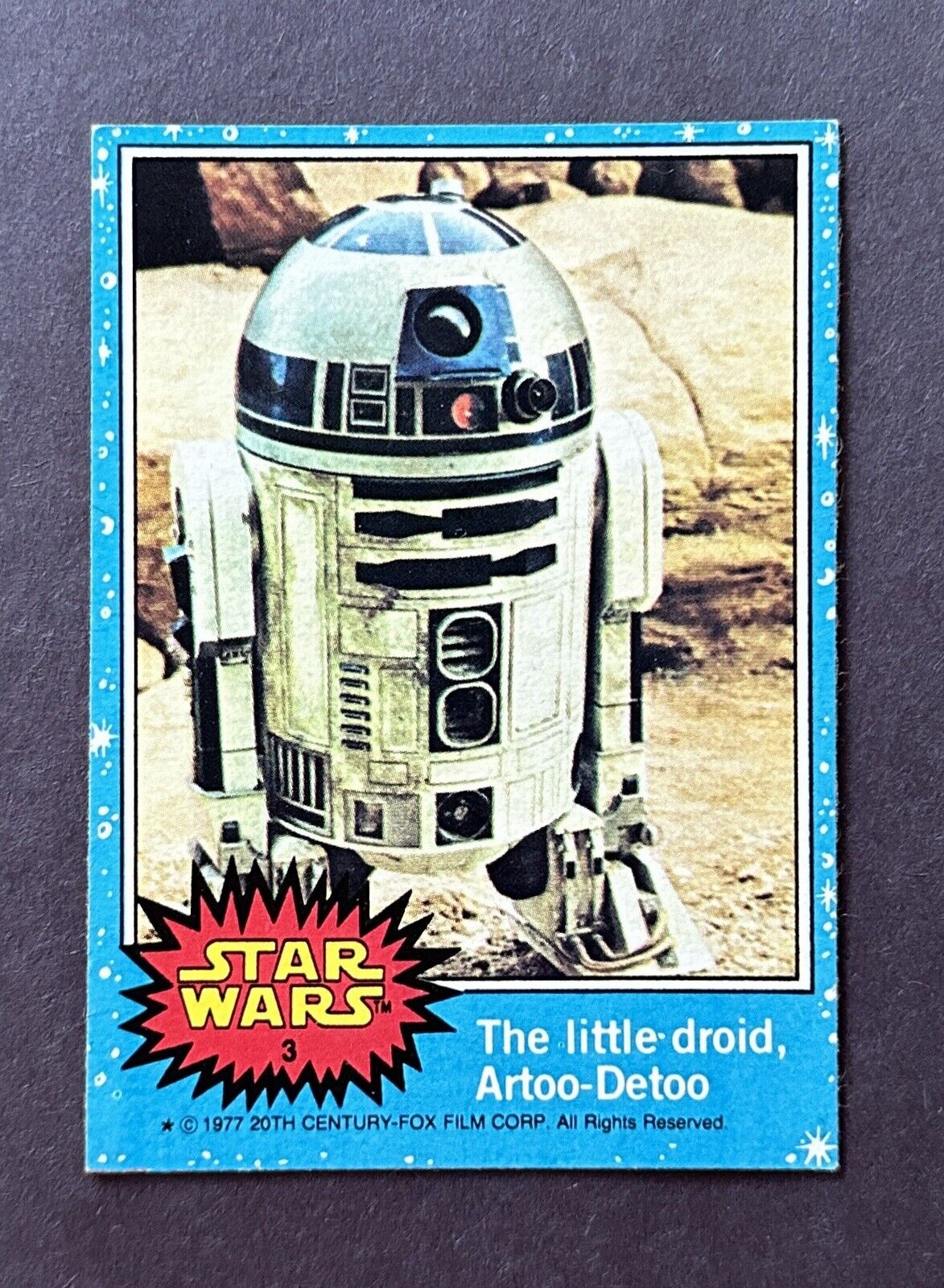 1977 Topps Star Wars THE LITTLE DROID ARTOO-DETOO #3 Rookie RC R2-D2