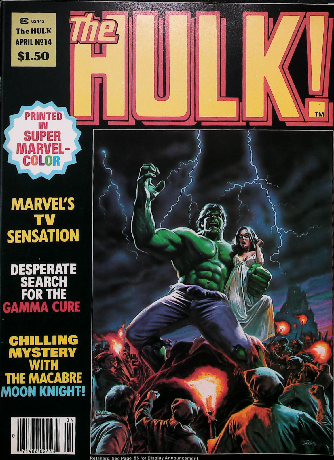 Hulk Magazine (1979) #14 VF / NM Range Featuring Hulk and Moon Knight