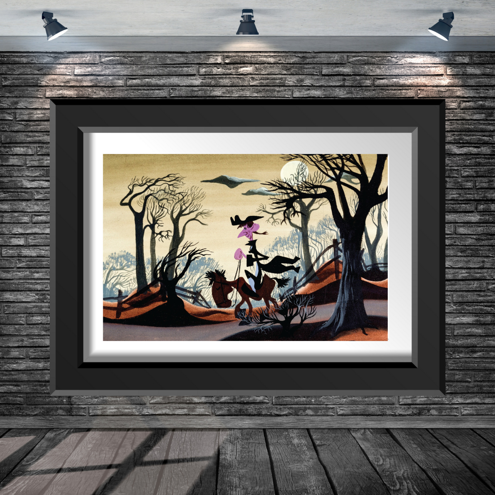 Disney Ichabod Crane Legend of Sleepy Hollow Mary Blair Concept Print Poster