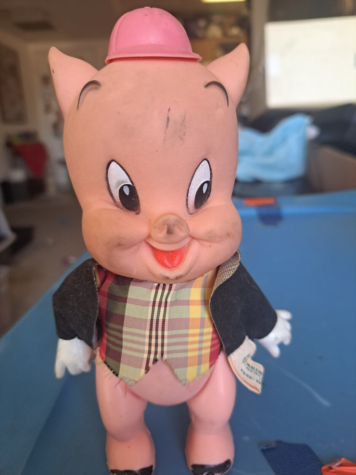 Vintage Porky Pig Dakin Looney Tunes Warner Bros Vinyl Figure Doll RARE