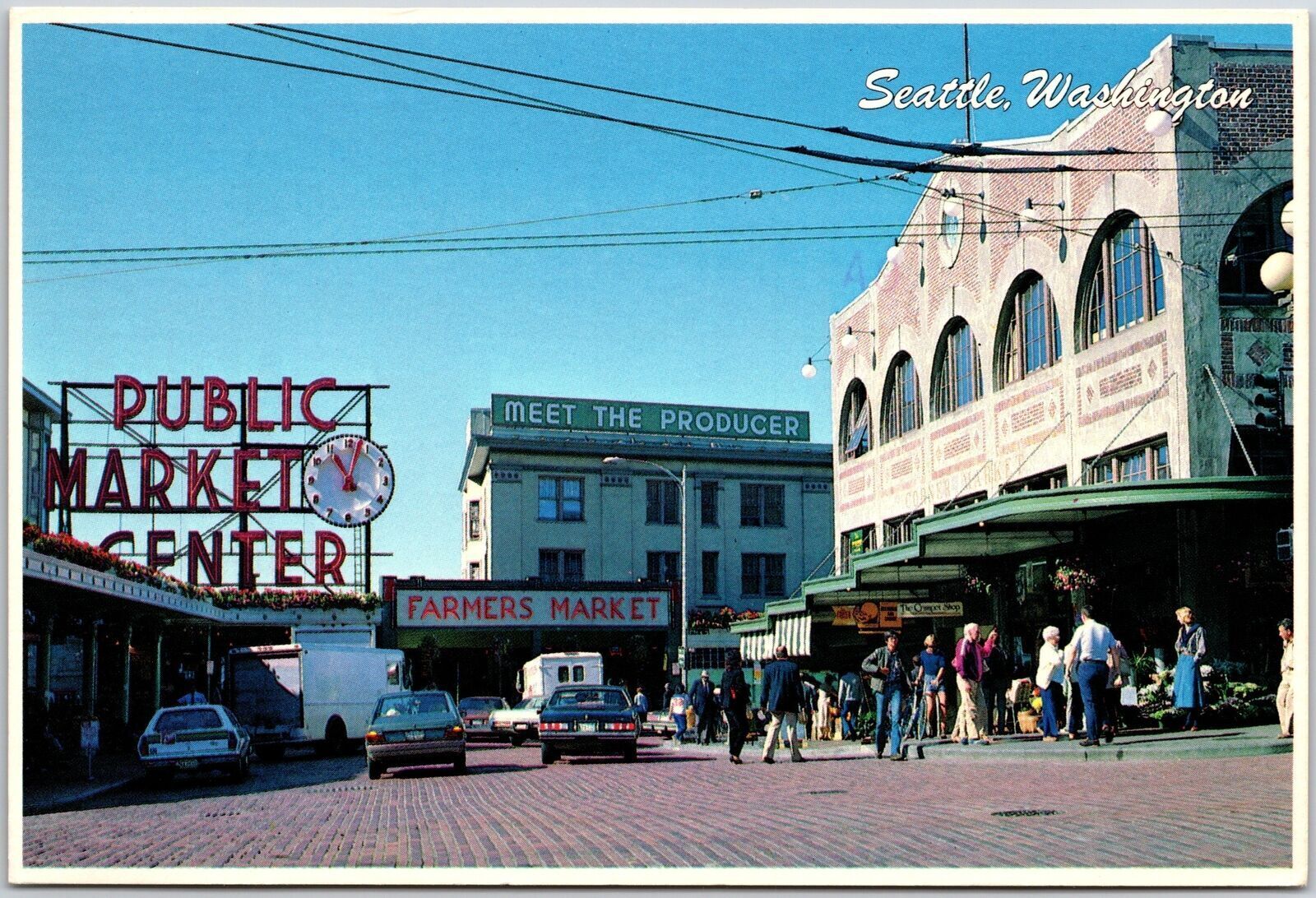 1997 Public Market Center Farmers Market Seattle Washington WA Posted Postcard