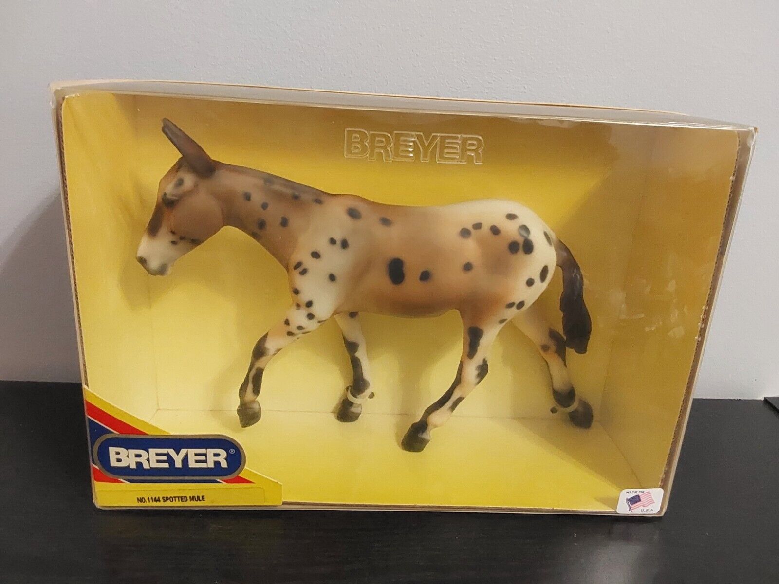 Vintage Breyer Reeves No. 1144 Spotted Mule Retired Brown 2001 New in Box