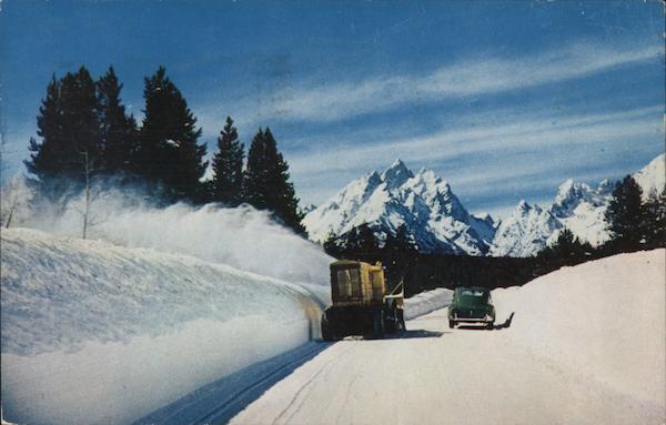 1960 Jackson,WY Teton Peaks in Winter Wyoming Intermountain Tourist Supply Inc.