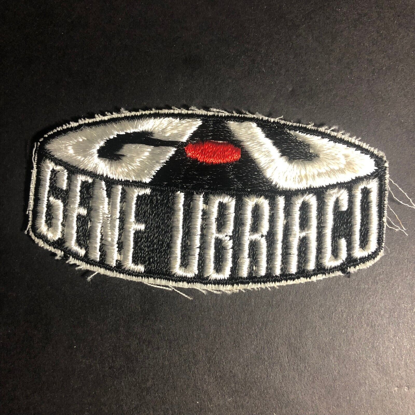 Gene Ubriaco Vintage Embroidered Patch c1960's-70's Hockey Puck
