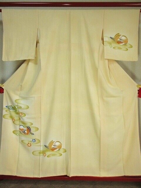 Japanese Kimono HOUMONGI Fabric Silk Woman Kyoto Japan Vintage Antique kf-067
