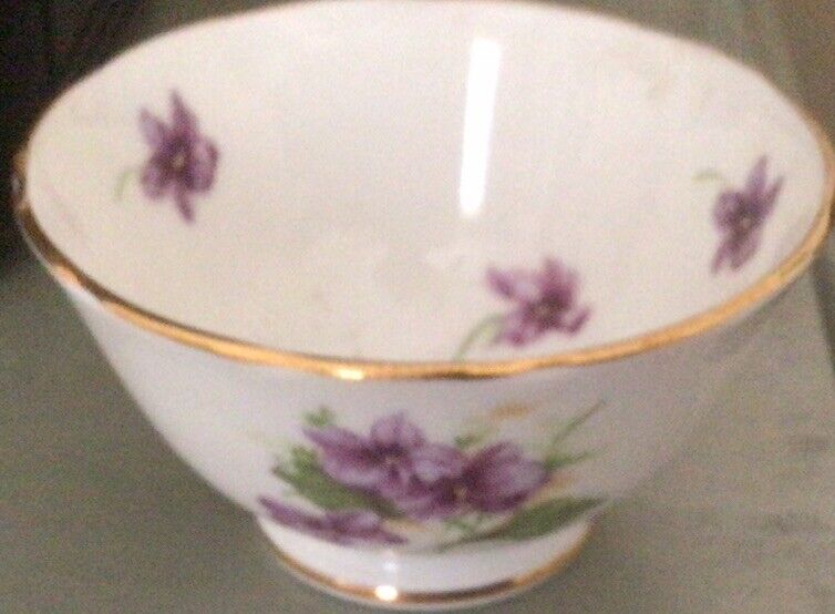 Royal Chelsea Gold & Flowers Made in England “Sipper” Tea Cup Bone China