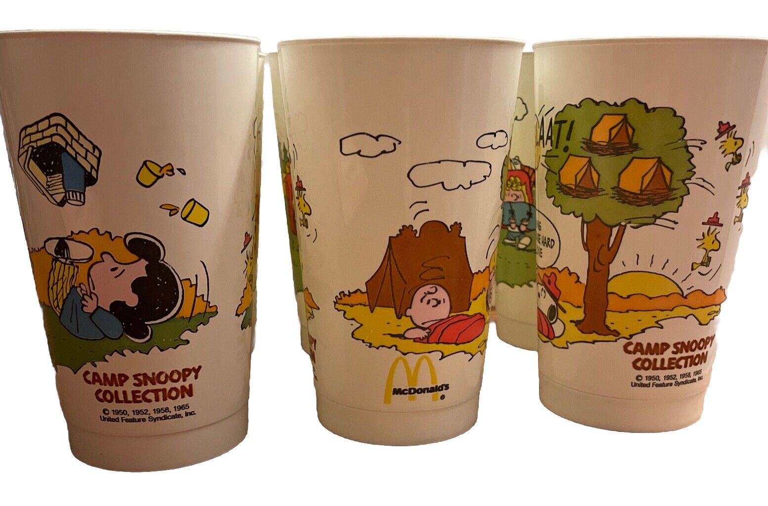 9 1957 Camp Snoopy Cups McDonalds
