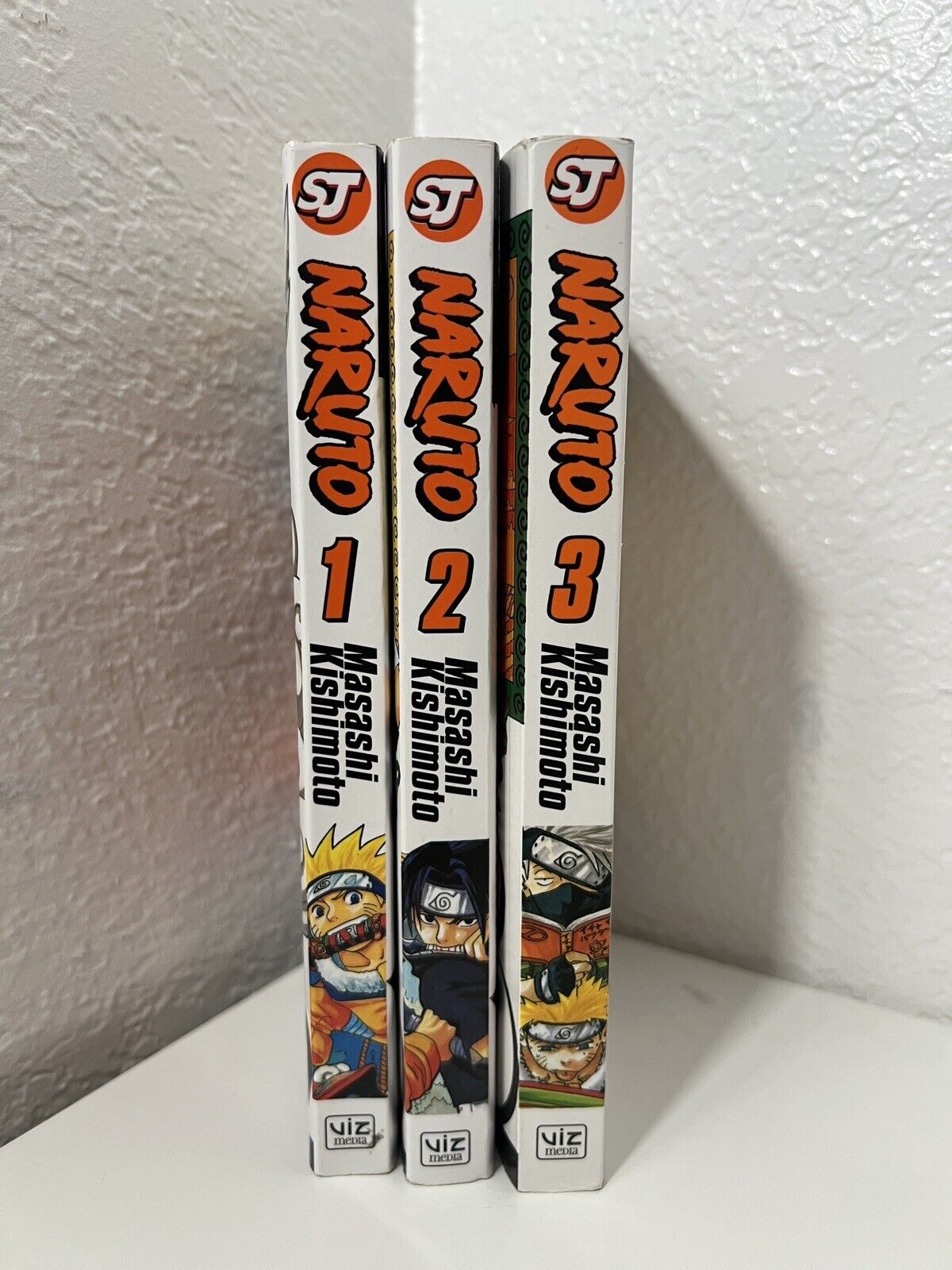 Naruto Shonen Jump Manga Volumes 1-3 Anime Graphic Novels Kishimoto Books