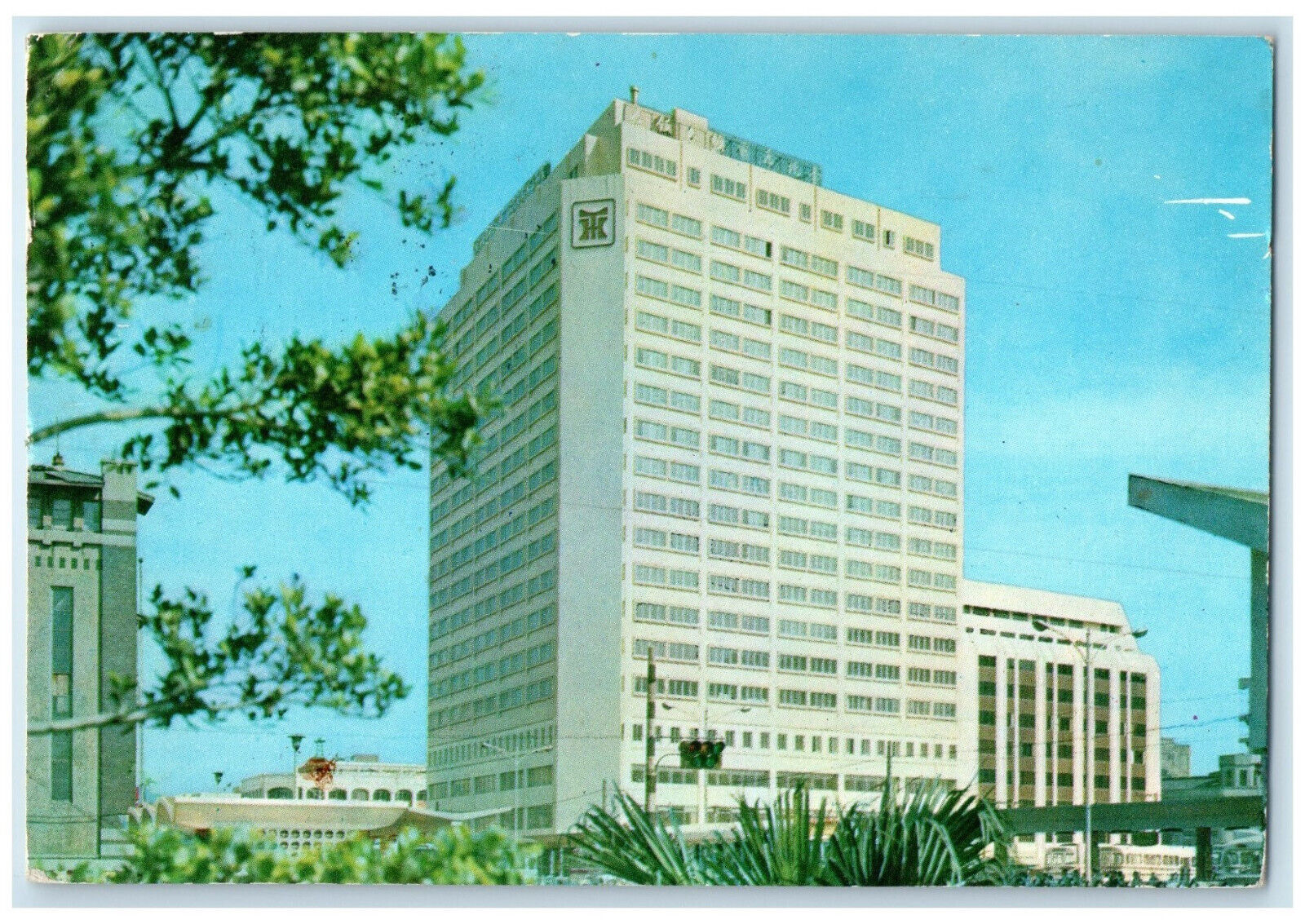 c1950's New Taipei Hilton Pride of Taipei Taiwan Vintage Posted Postcard