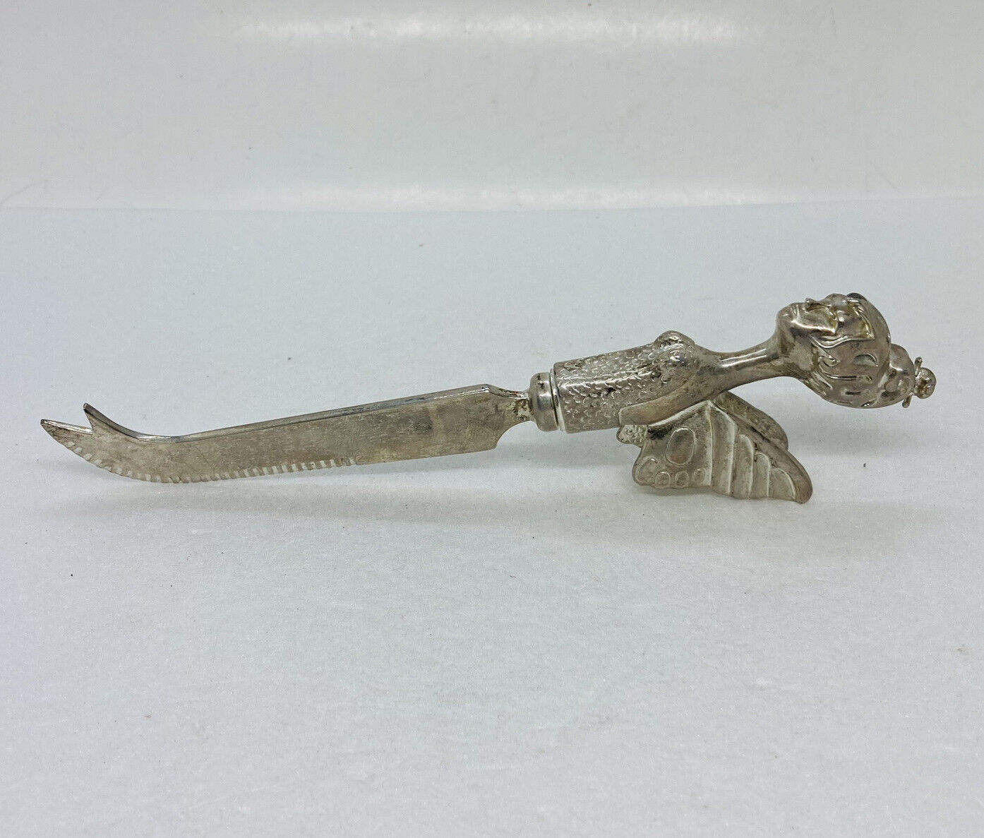 Very Rare Fairy Winged Angel Pewter Butter Knife 6.5” Unique Art Decor 1
