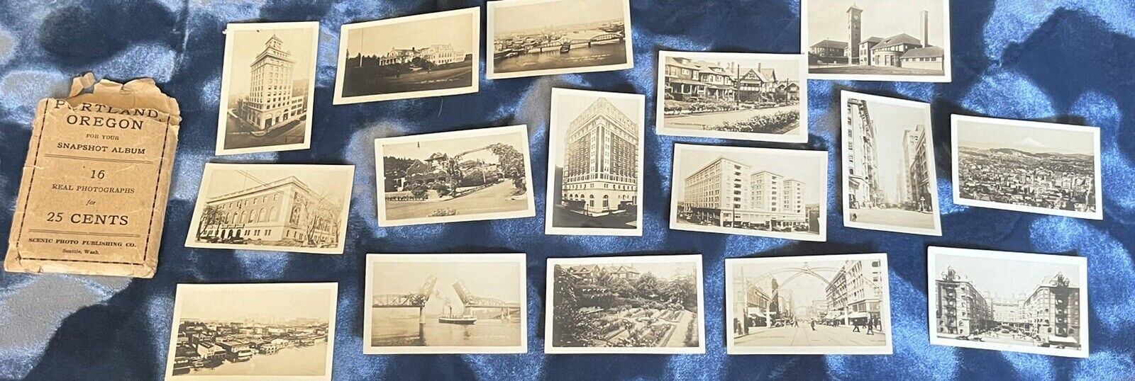 16 Antique Snapshot Mini Photos Early 1900’s Portland, OREGON 