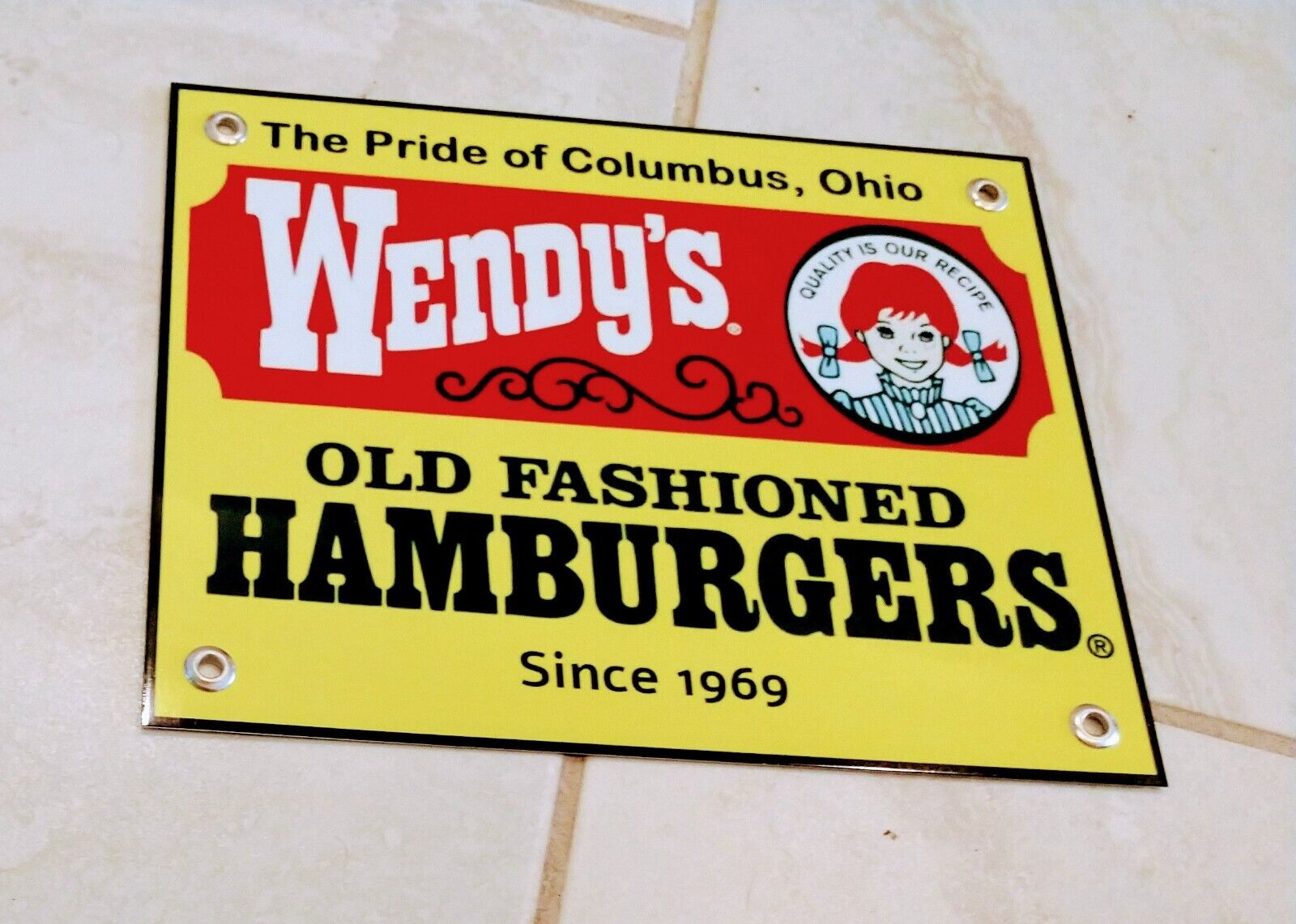 Wendy's hamburgers fast food restaurant Nostalgia sign-FREE shipon any 8+ signs