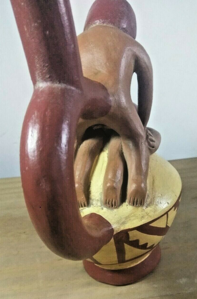 Moche Peruvian Erotic Sexuality Huaco  Handmade / Reproduction Pottery