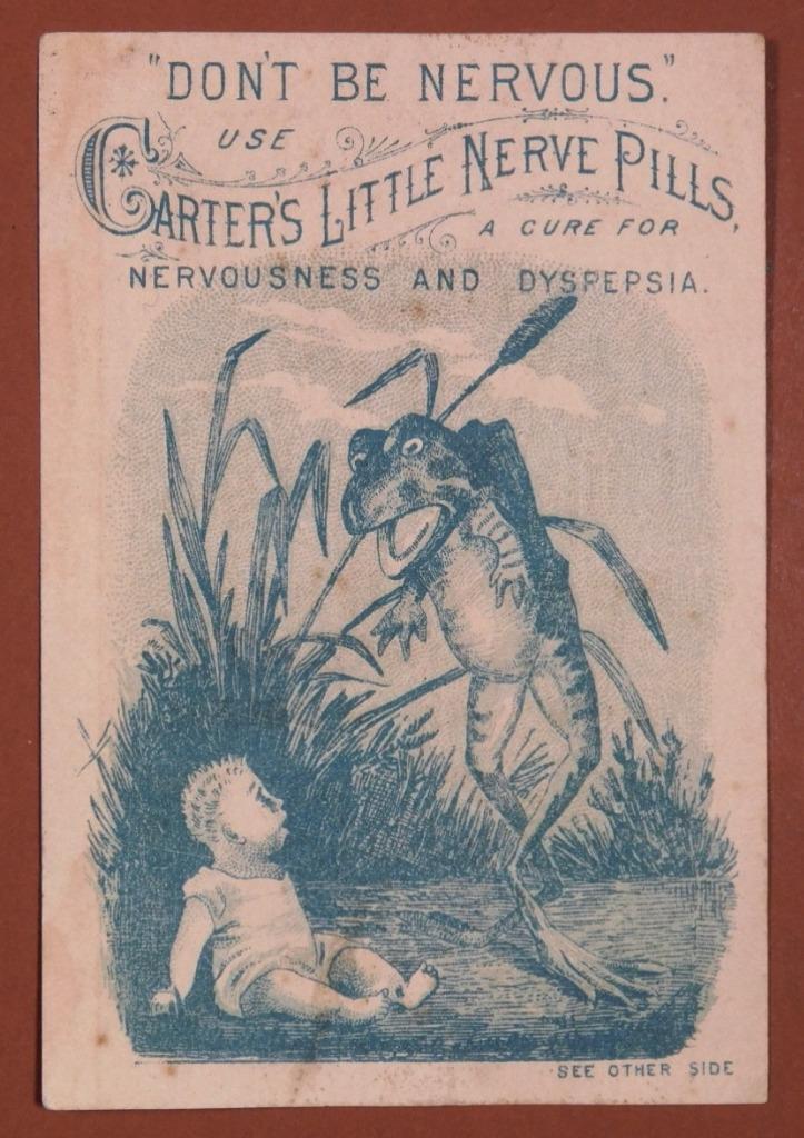 Carter\'s Little Nerve Pills Quack Medicine Series Victorian Trade Card-S3