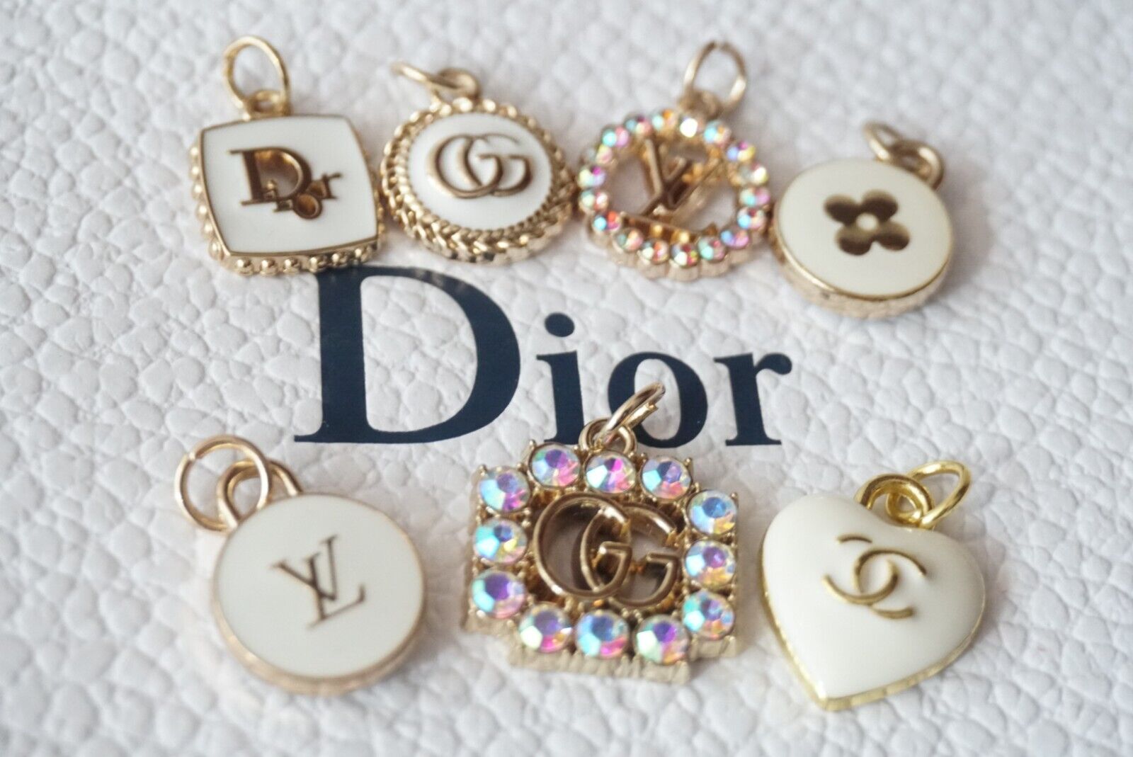 Gucci Dior    Zipper Pull mix lot of 7 charms