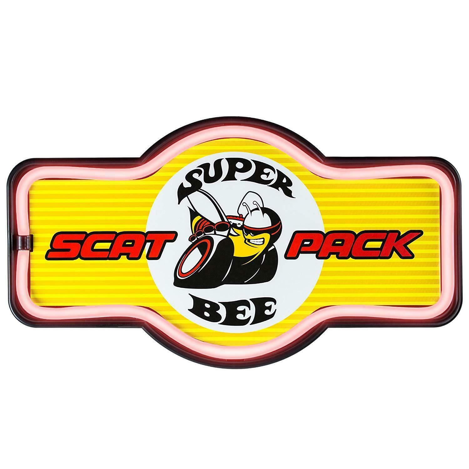 Dodge Super Bee Scat Pack - LED Neon Light Marquee Sign - Bar, Garage, Man Cave