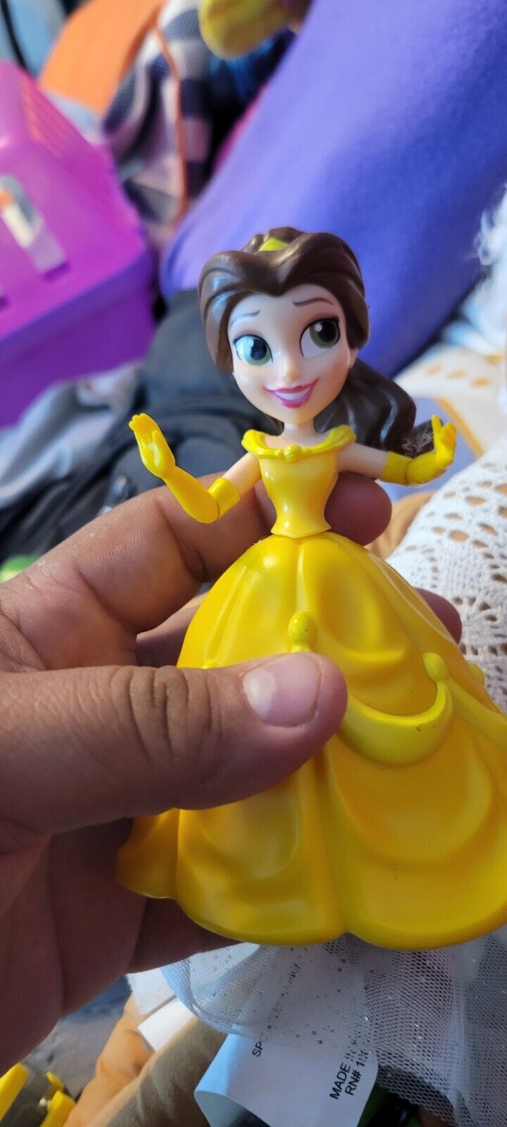 BELLE DISNEY BEAUTY AND THE BEAST 5” ACTION FIGURE PLASTIC TOY DOLL