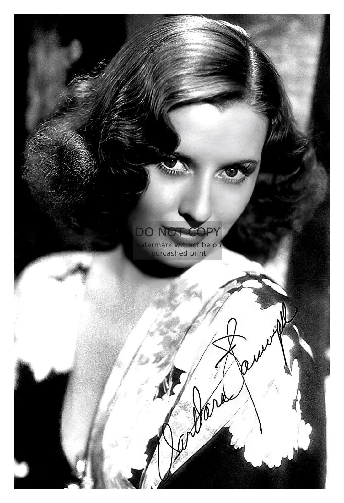 BARBARA STANWYCK SEXY CELEBRITY ACTRESS AUTOGRAPHED 4X6 PUBLICITY PHOTO REPRINT