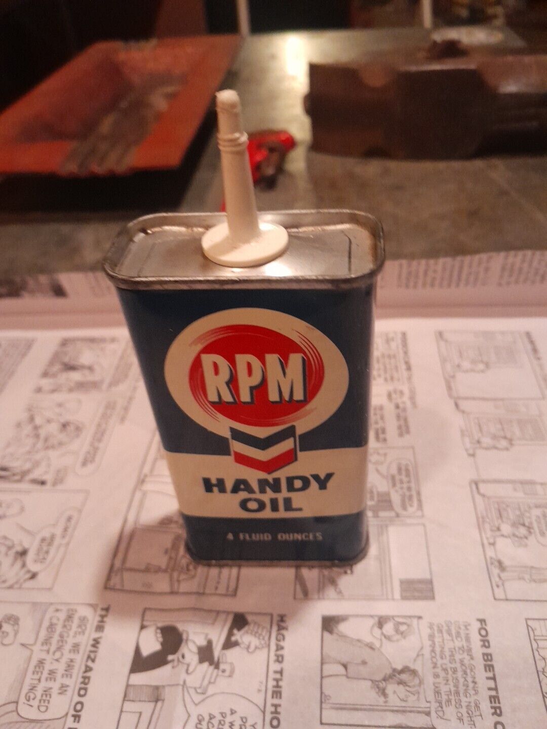 Vintage Chevron Rpm 4 Ounce Handy Oil Squirt Can