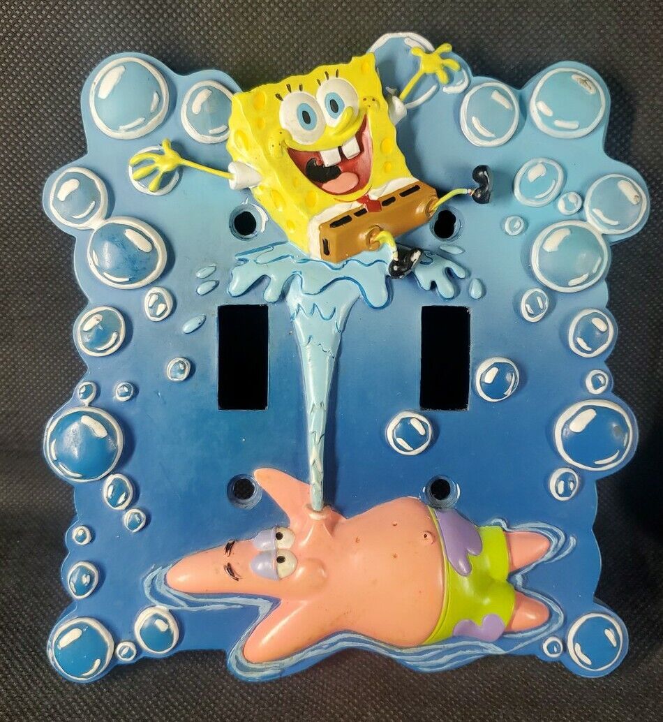 SpongeBob SquarePants 3D Switchplate Double Light Switch Cover Patrick Rare