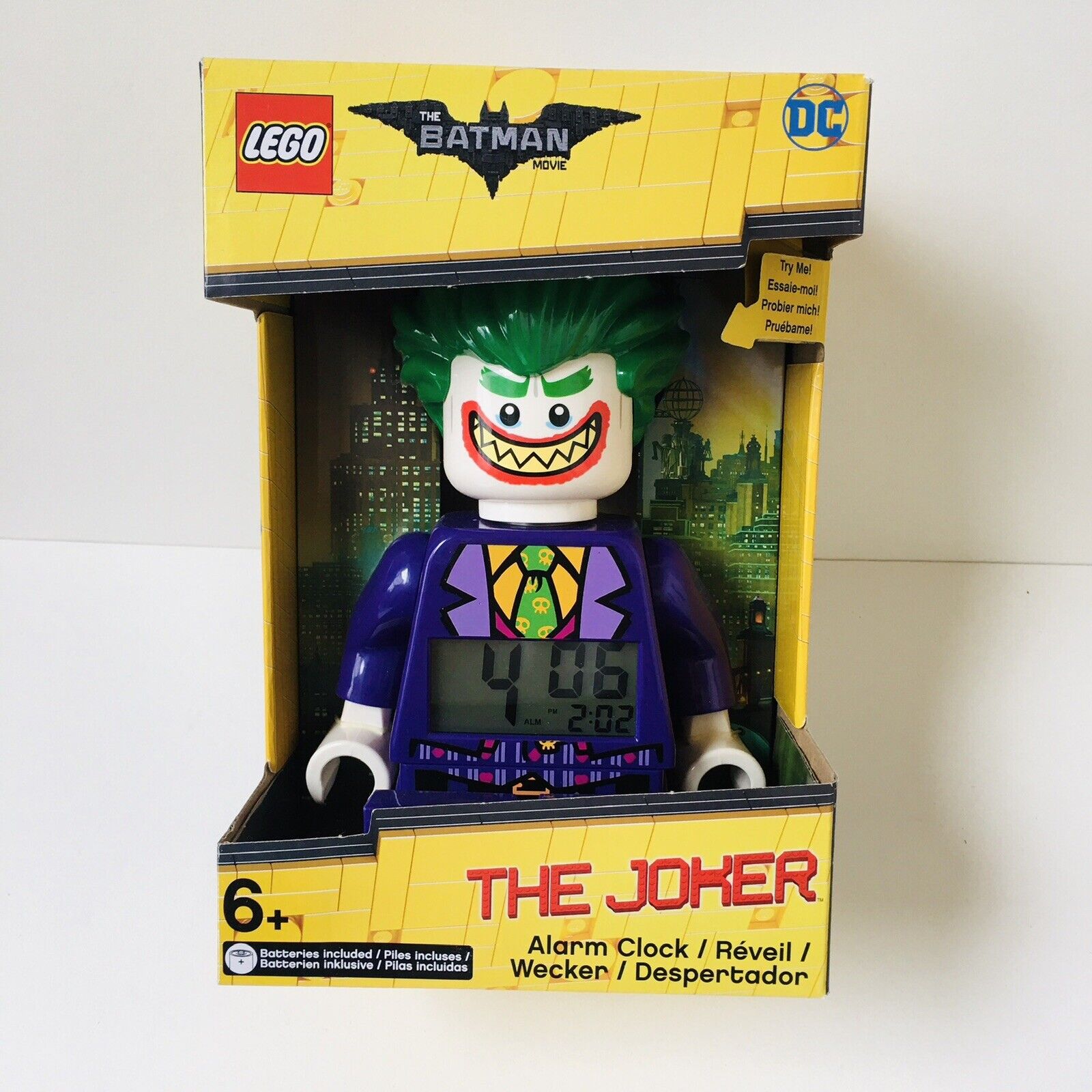 LEGO 9009341 THE BATMAN MOVIE Joker Figure Alarm Clock 2017 Sealed Retired L-77
