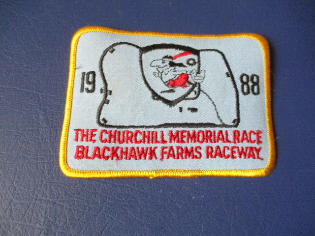 Vtg Churchill Memorial Race Blackhawk Farms Raceway 1988 Patch SCCA So Beloit IL