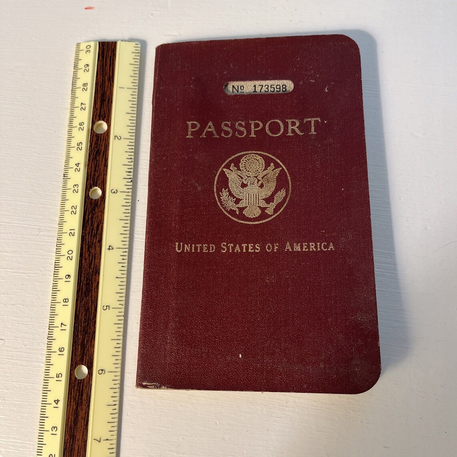 Vintage 1935 US Passport, Spain, Italy, Czech Republic, France, Norway, Stamps