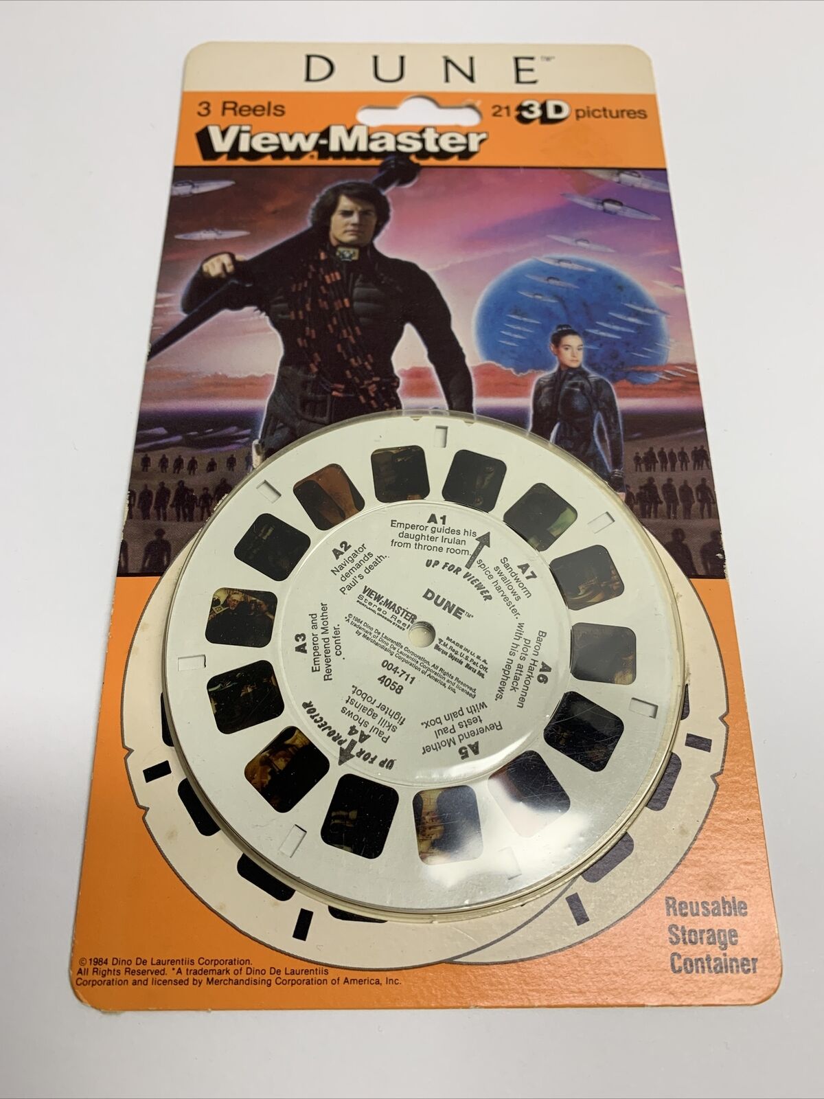 DUNE 1984 3d View-Master 3 Reel Packet Science Fiction Movie 