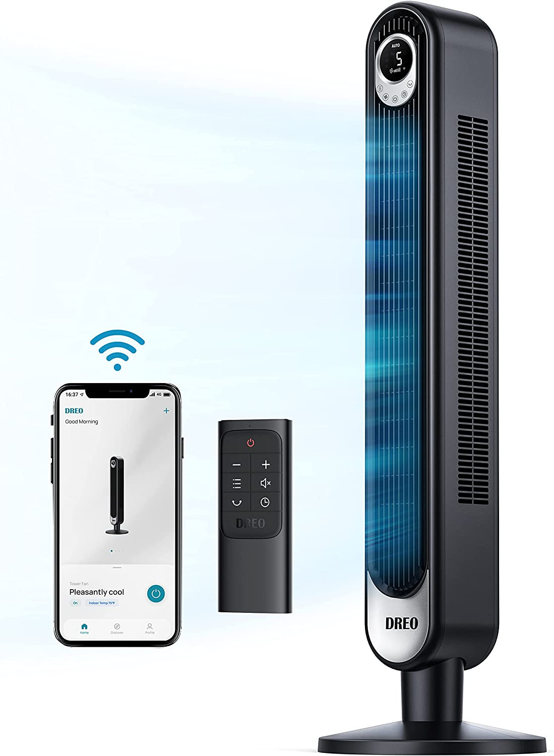 Dreo Cruiser Pro T1S Smart Tower Fan Wifi Voice Control, Works with Alexa/Google