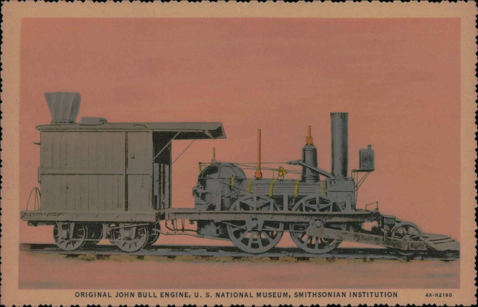 Postcard: ORIGINAL JOHN BULL ENGINE, J, S. NATIONAL MUSEUM, SMITHSONIA