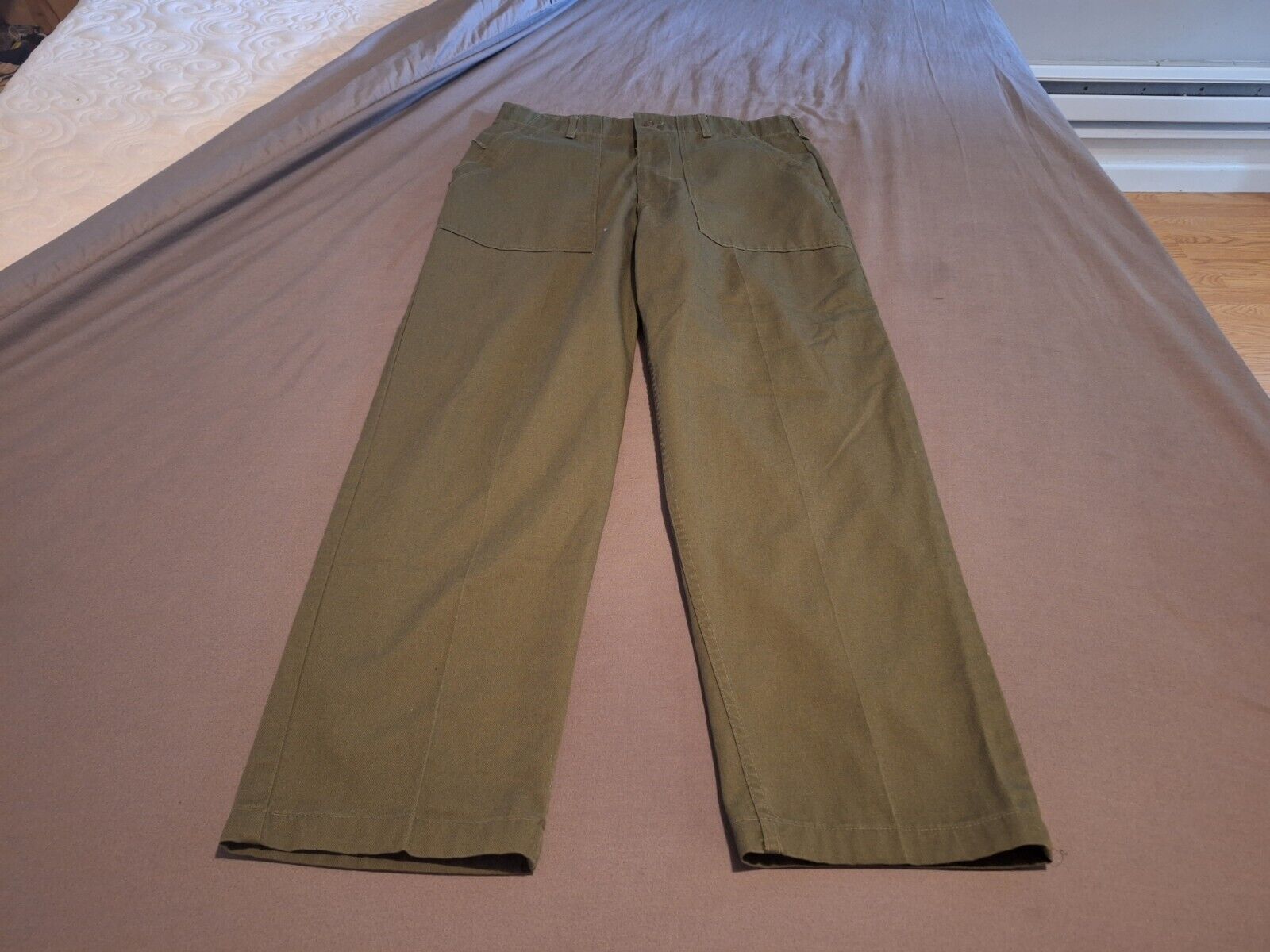 US Army Vietnam Era Man's Poly/Cotton Utility Trousers OG-507 Color Green 36X29