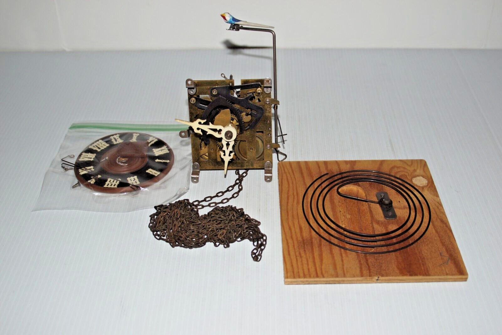 Hubert Herr German black forest cuckoo clock movement, parts/repairs.