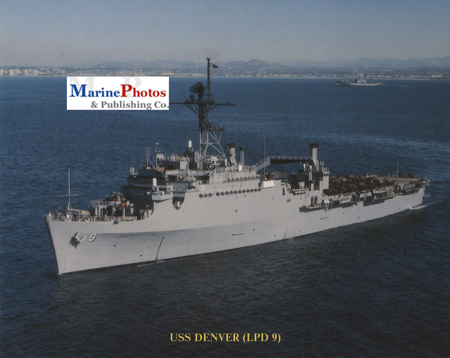 USS DENVER LPD 9 LITHOGRAPH PHOTO 8 X 10