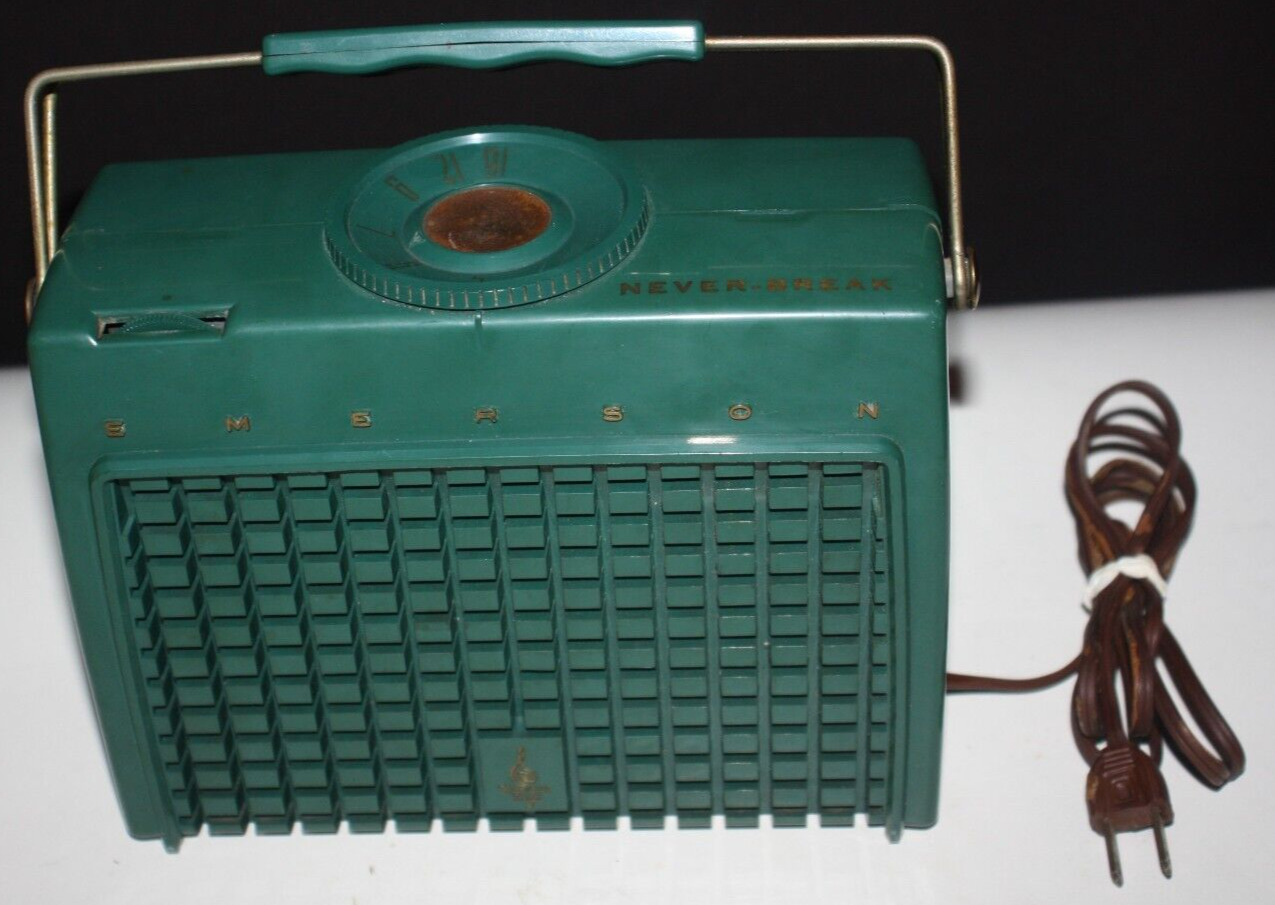 Vintage Emerson 833 Series B Portable Tube Radio 1950s Mid Century Non-Working