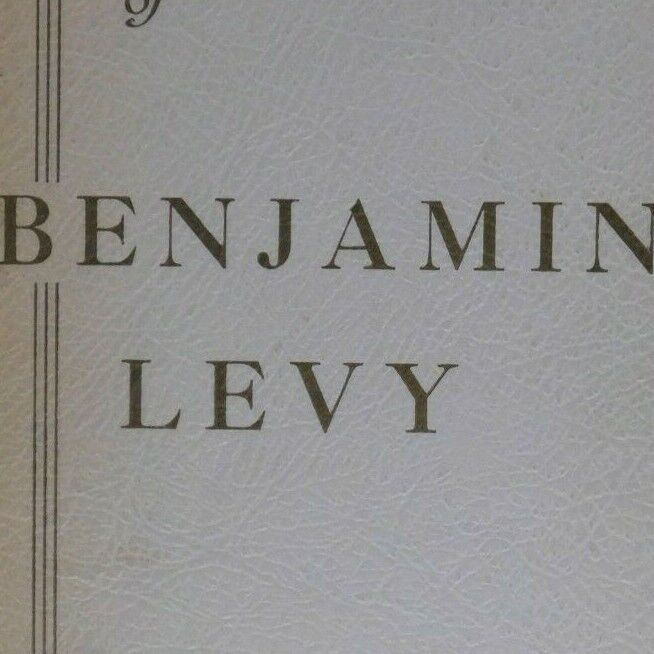 c1962 115pgs. Signed Autobiography of Benjamin Levy (Fresno, CA) VGC