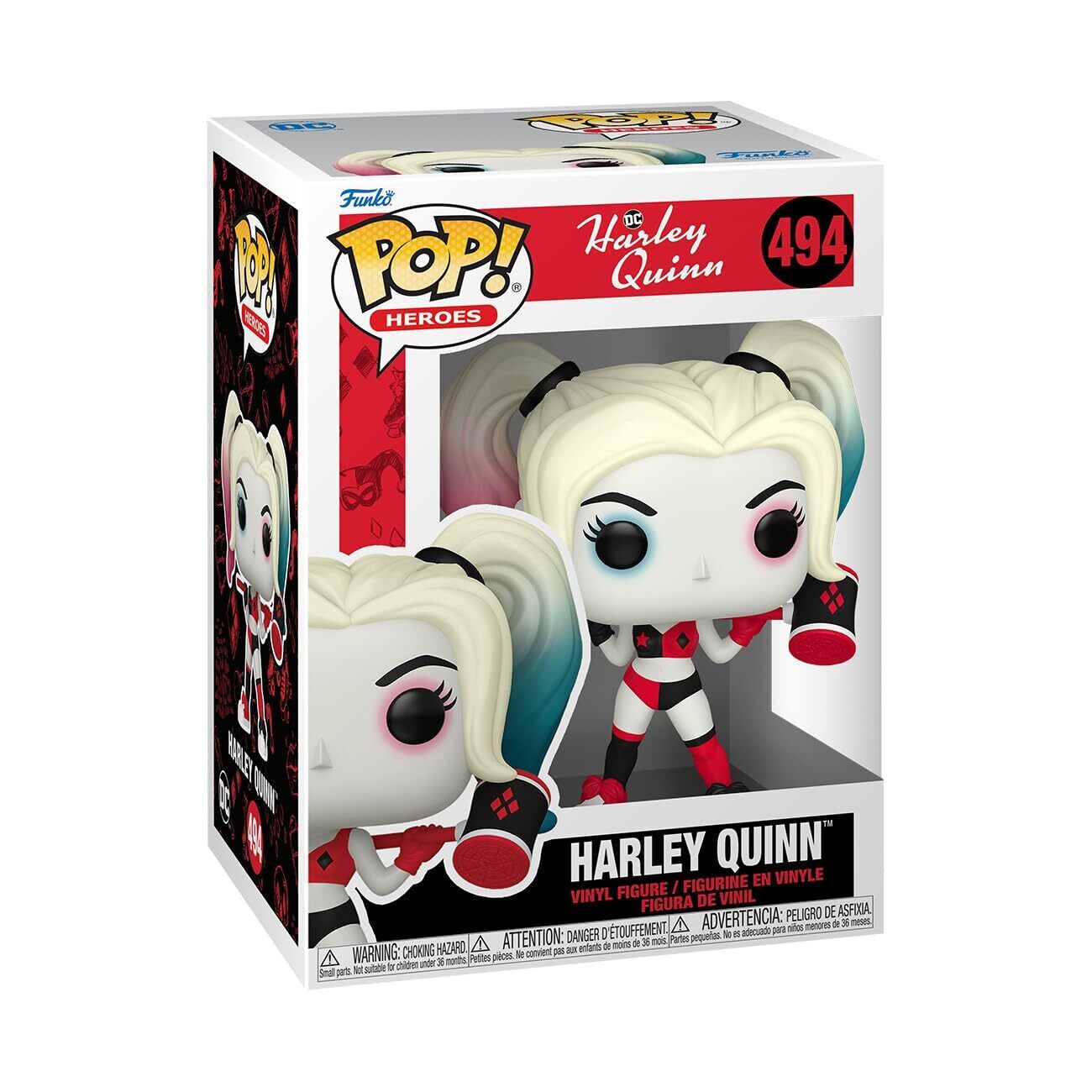 Funko Pop Heroes: DC - Harley Quinn, Harley Quinn Figure w/ Protector