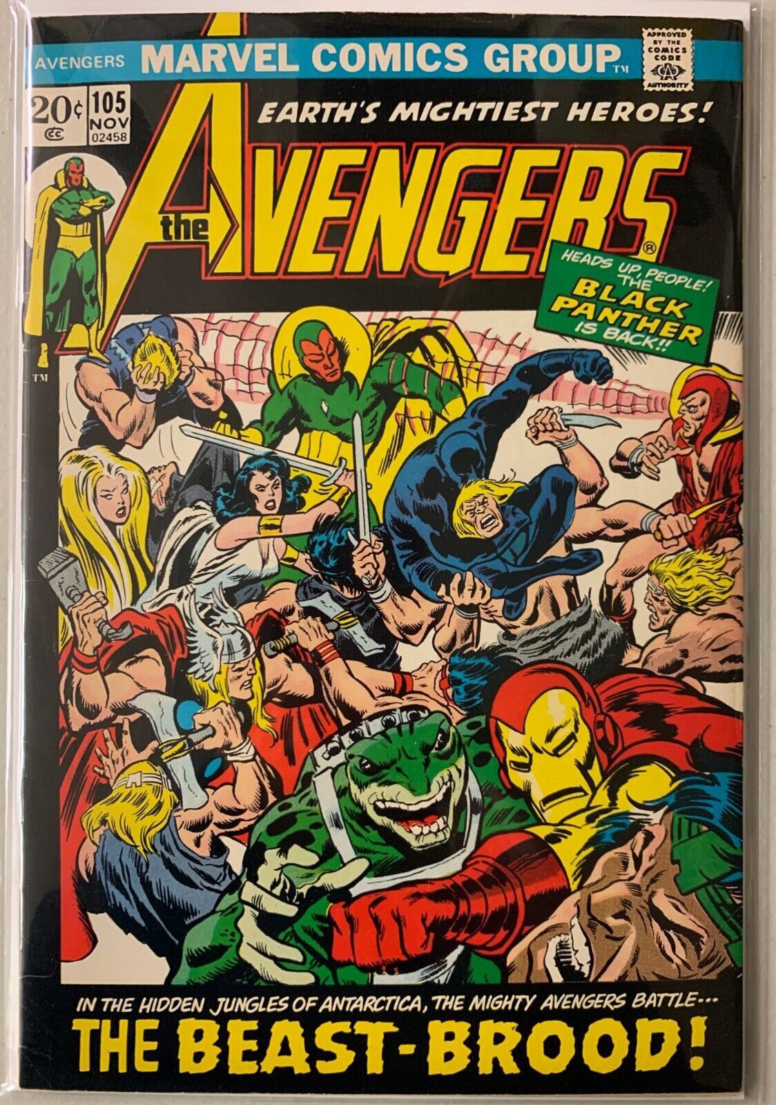 Avengers #105 Marvel 1st Series (4.5 VG+) Black Panther (1972)