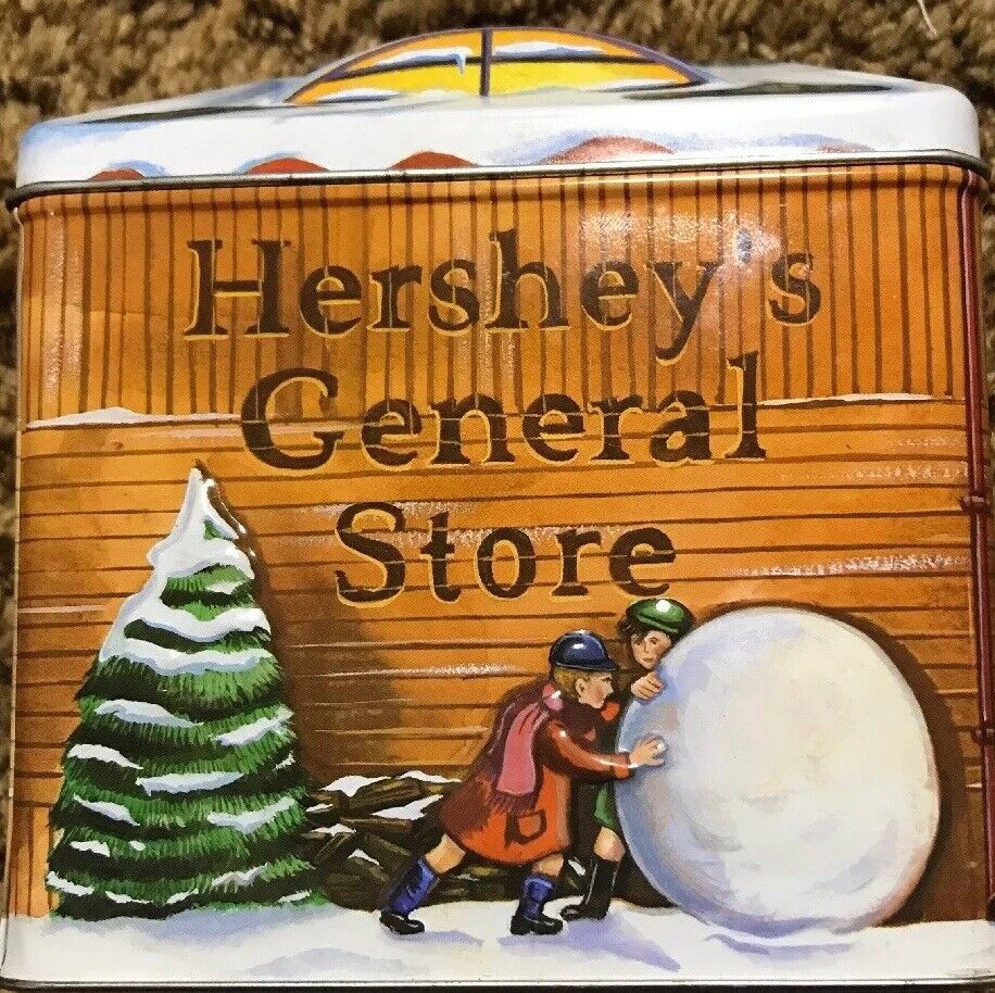 HERSHEY\'S GENERAL STORE TIN BOX HERSHEY\'S VILLAGE SERIES CANISTER #3 2002 USA