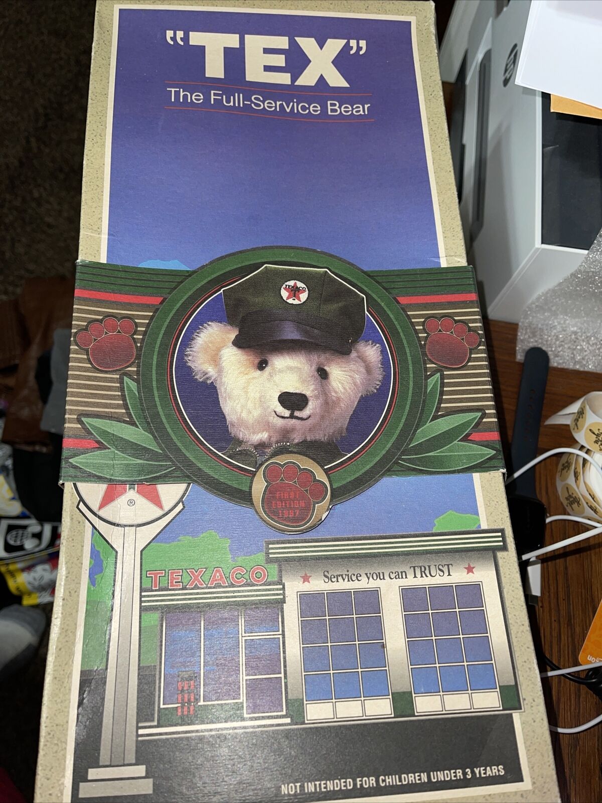 Texaco Full Service Plush Bear - New in Box - 1997 First Edition
