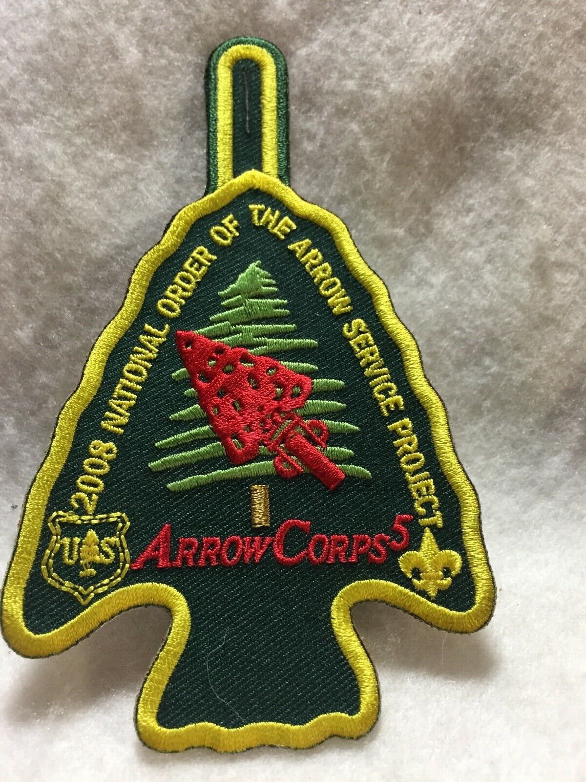 (b42) Boy Scouts-  2008 ArrowCorps5 arrowhead patch