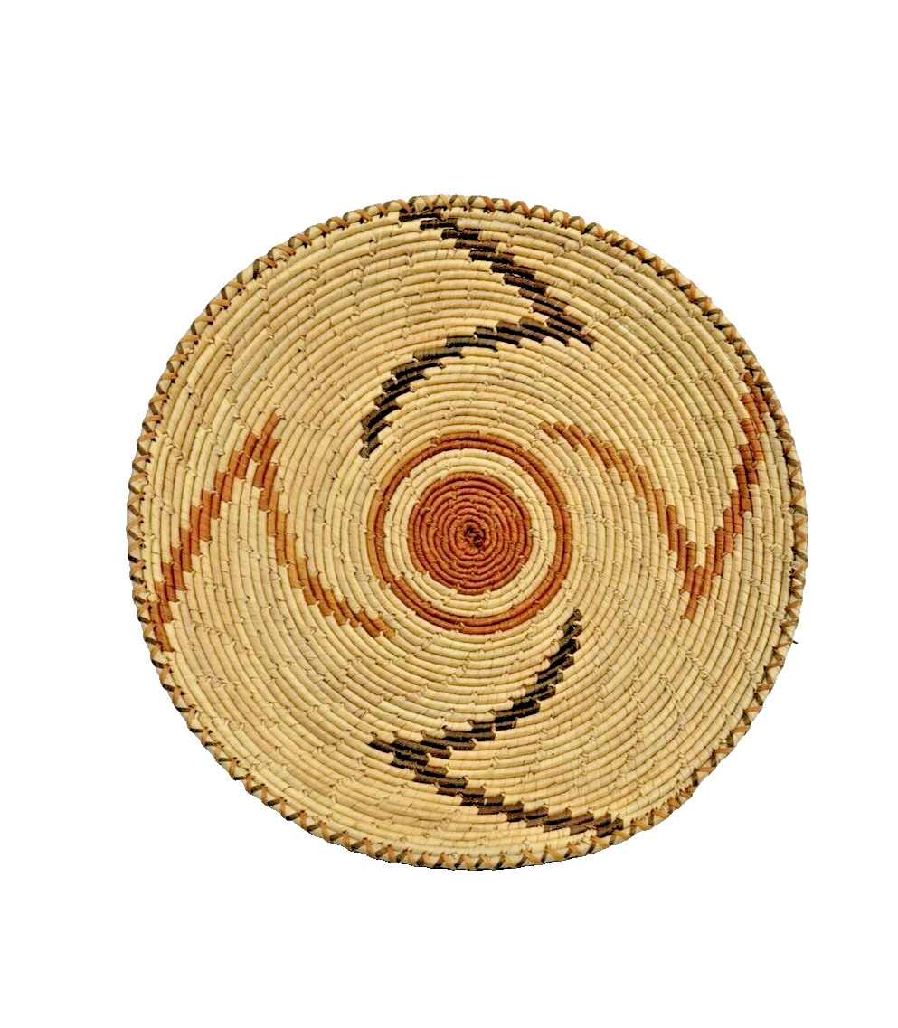 Vintage Native American Navajo Large Weave Handmade Ceremonial Hand Weave Basket