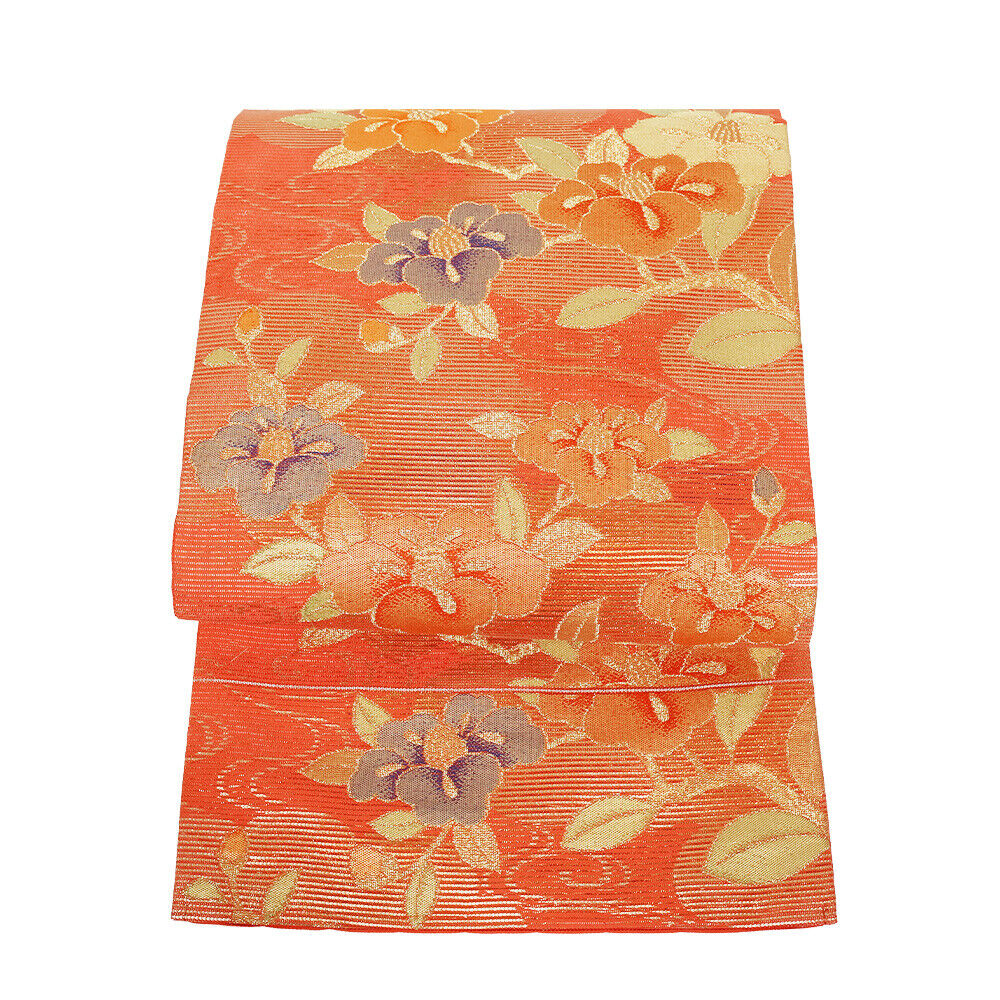 Obi Kimono  / Silk Nagoya Obi Pure Camellia N1703 Summer Item L Size Ladies Ju