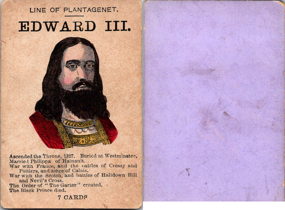 CDV English collection card, King Edward III, Line of Plantagenet, circa 1865 Vi