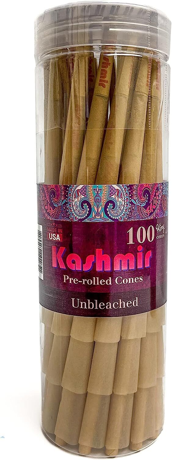 Pre Rolled Cones King Size Natural Rolling Papers 100 Count by Kashmir + Ashtray
